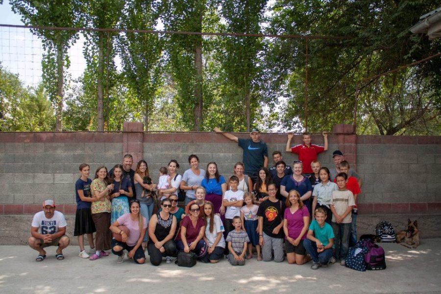 The team gathered at the Friends of Children orphanage on the last day of the mission