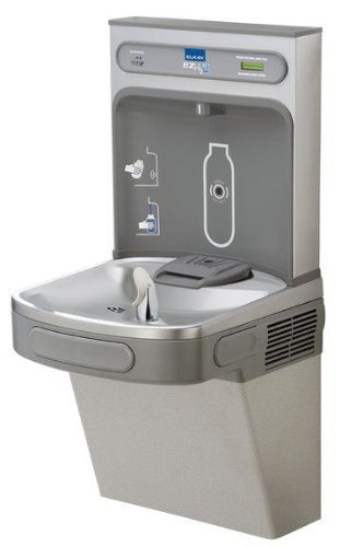 The proposed fountains, much like the one pictured here, show users how many water bottles have been conserved by opting to make a more eco-friendly choice.