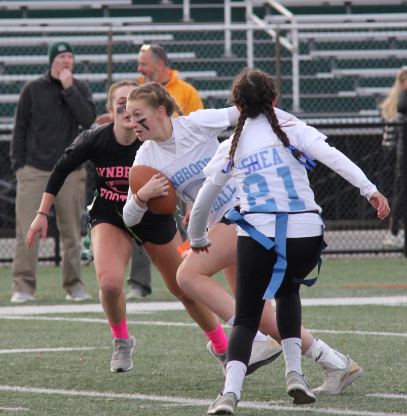 Seniors Dominate in Powderpuff Football Game