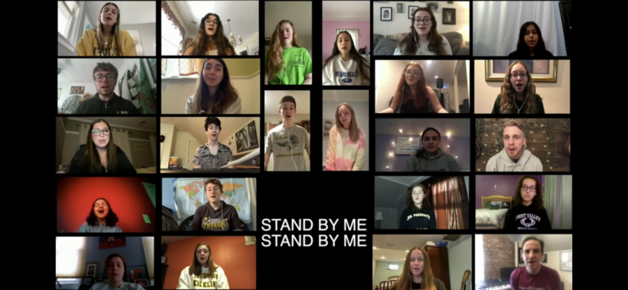 LHS Chorus students sing Ben E. King's "Stand By Me" as a tribute to essential workers