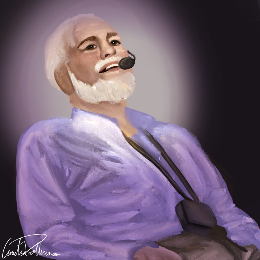 An illustration of Chris Pendergast, an ALS advocate who recently passed from the disease.
