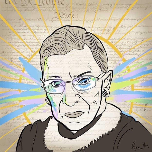 Illustration of Ruth Bader Ginsburg