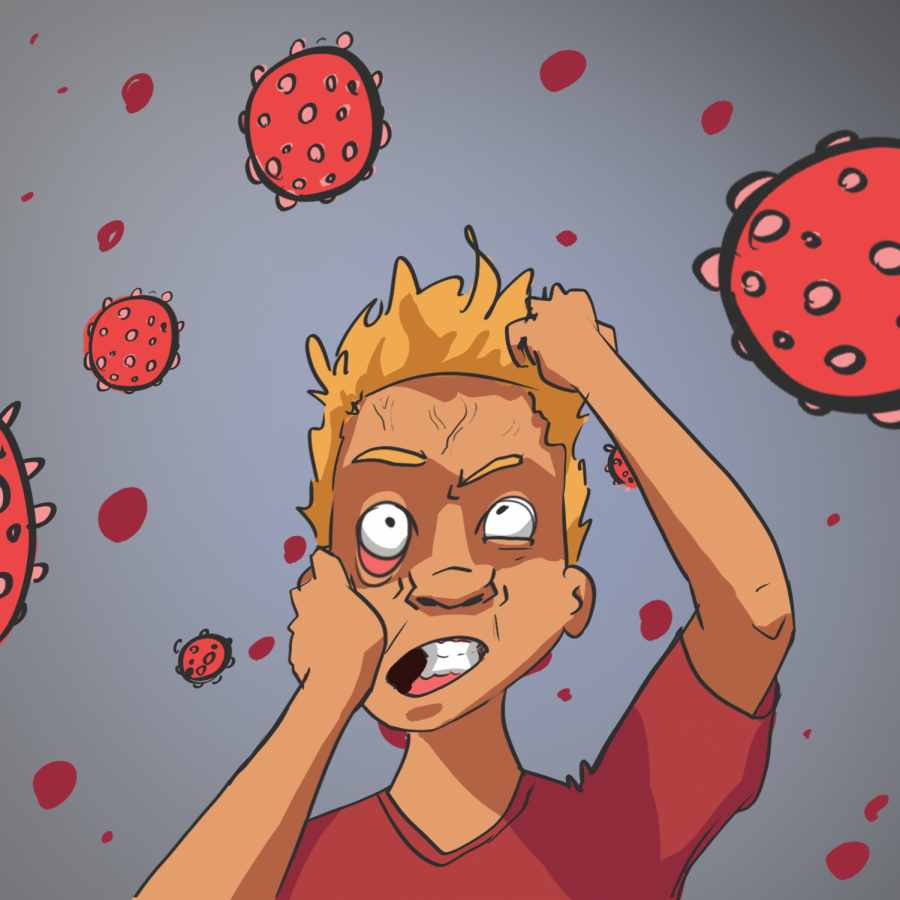 A boy who is seemingly losing his mind, as many people are, in the midst of coronavirus.