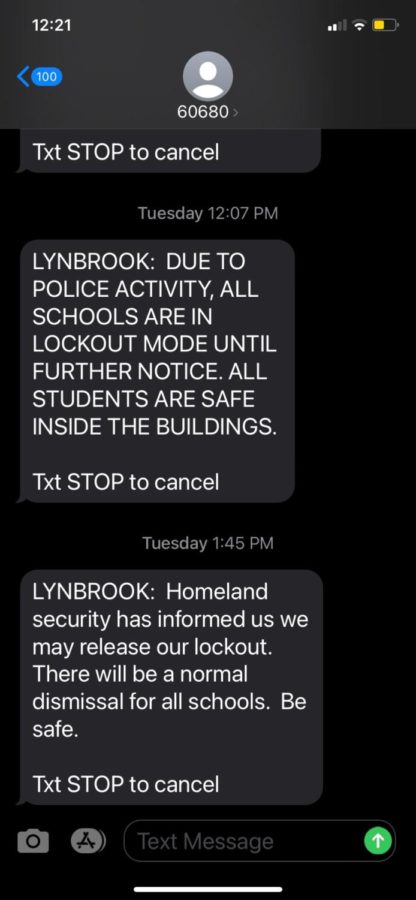 On Tuesday, April 20, LHS students were notified that they were in lockout because of an active shooter in West Hempstead.