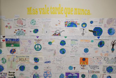 Posters made to decorate the walls of the Foreign Language wing. 