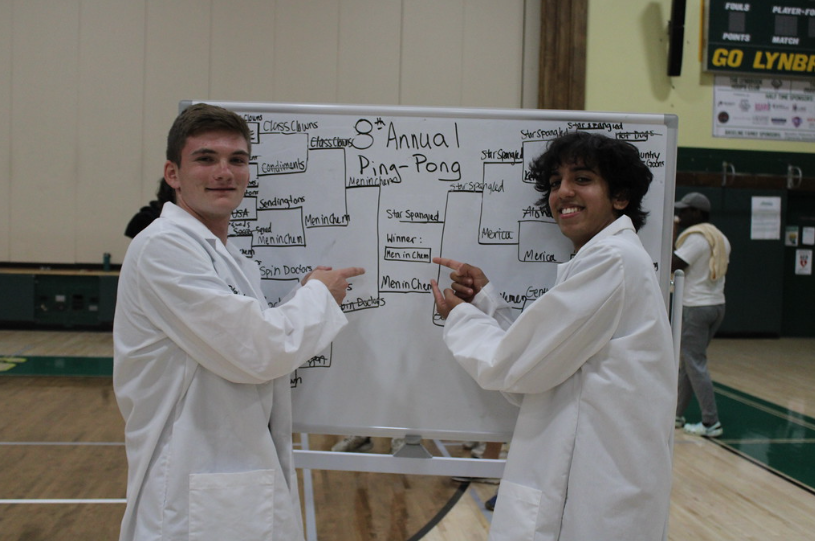 Ping Pong champions Riley Fowler (L) and Zuhair Khan (R).