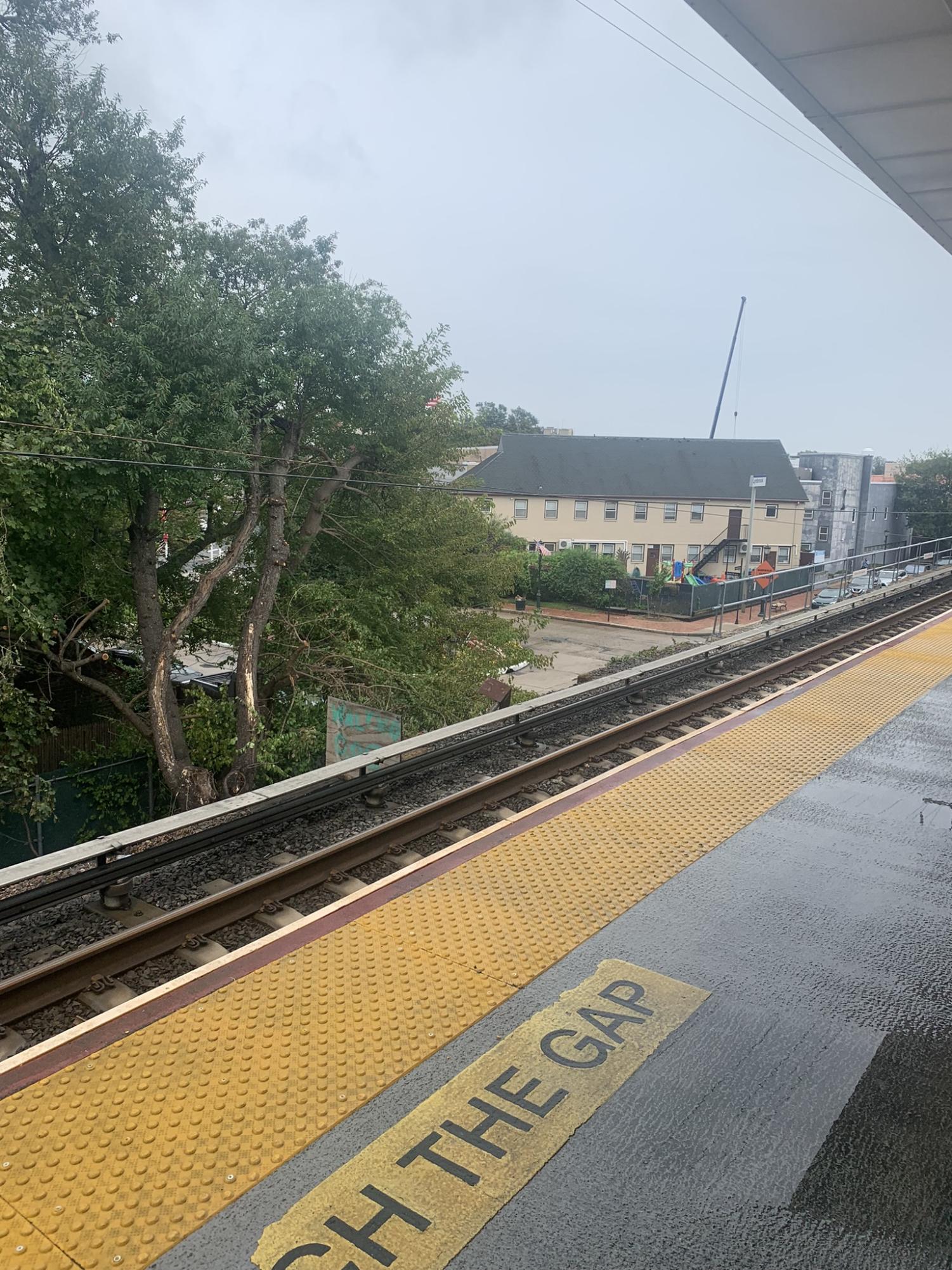 Waiting to head into NYC on the LIRR platform on the Lynbrook platform