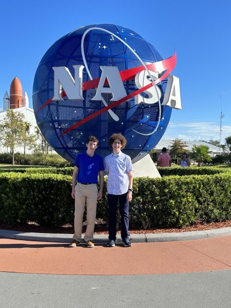 (L-R) Michaels and Murray at NASA HQ. Photo Courtesy of Sean Murray